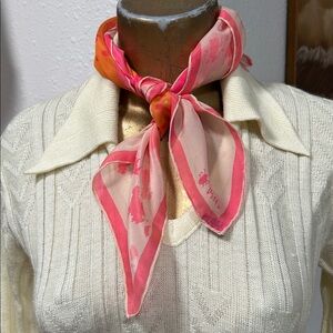 Vintage Vera Neuman Veracrepe Scarf - square 22” x 22”